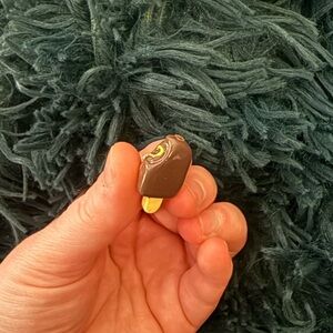 Women’s Accessories Cute Chocolate Ice Cream Stick Enamel Pin- Brown&Cream Color